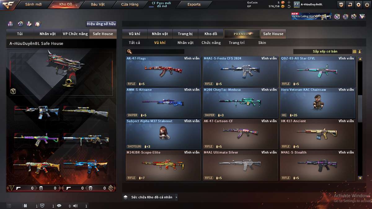 shop acc cf uy tin gia re